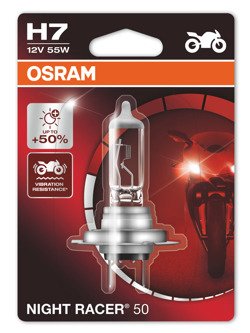 Halogen headlight lamps for motorcycles 12V OSRAM H7 55W NIGHT RACER 50