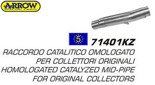 HONDA CBF 600 S '08-10 STAINLESS STEEL CATALYTIC MID-PIPE FOR ARROW SILENCER 