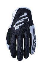 Rękawice cross dziecięce tekstylne Five MXF3 czarno-białe
