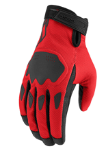 Rękawice motocyklowe Icon Hooligan CE czerwono-czarne