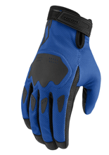 Rękawice motocyklowe Icon Hooligan CE niebiesko-czarne